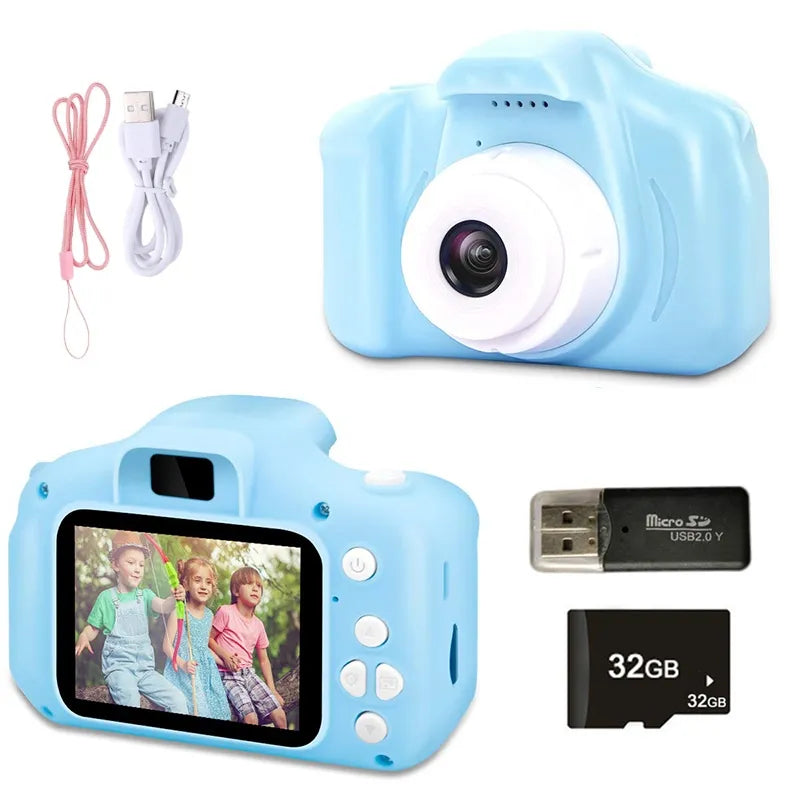 Câmera Digital Infantil Resistente + Cartão de 32 G