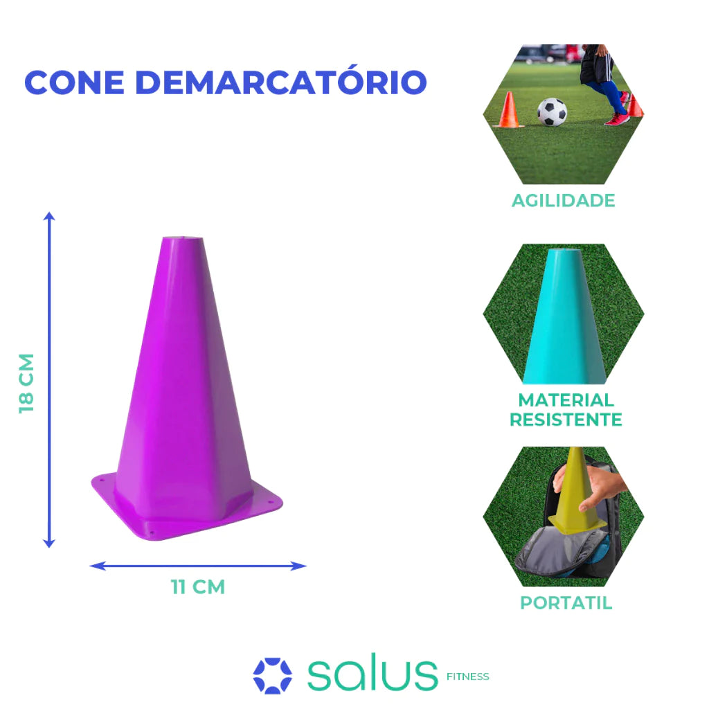 Kit Funcional Agilidade com  5 Chapéus + 5 Cones + Escada