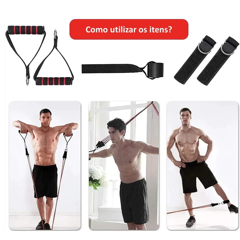 Elástico para treinos e exercícios em casa